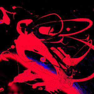 Running Red is an abstract modern art painting from Art By Val