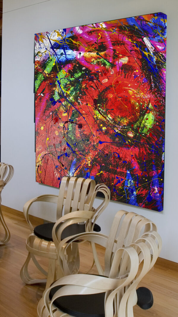 Abstract Modern Wall Art Titled Psychology Of Colors