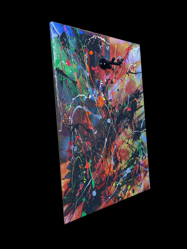 Black Wildfire Electric Guitar Abstract Modern Wall Art