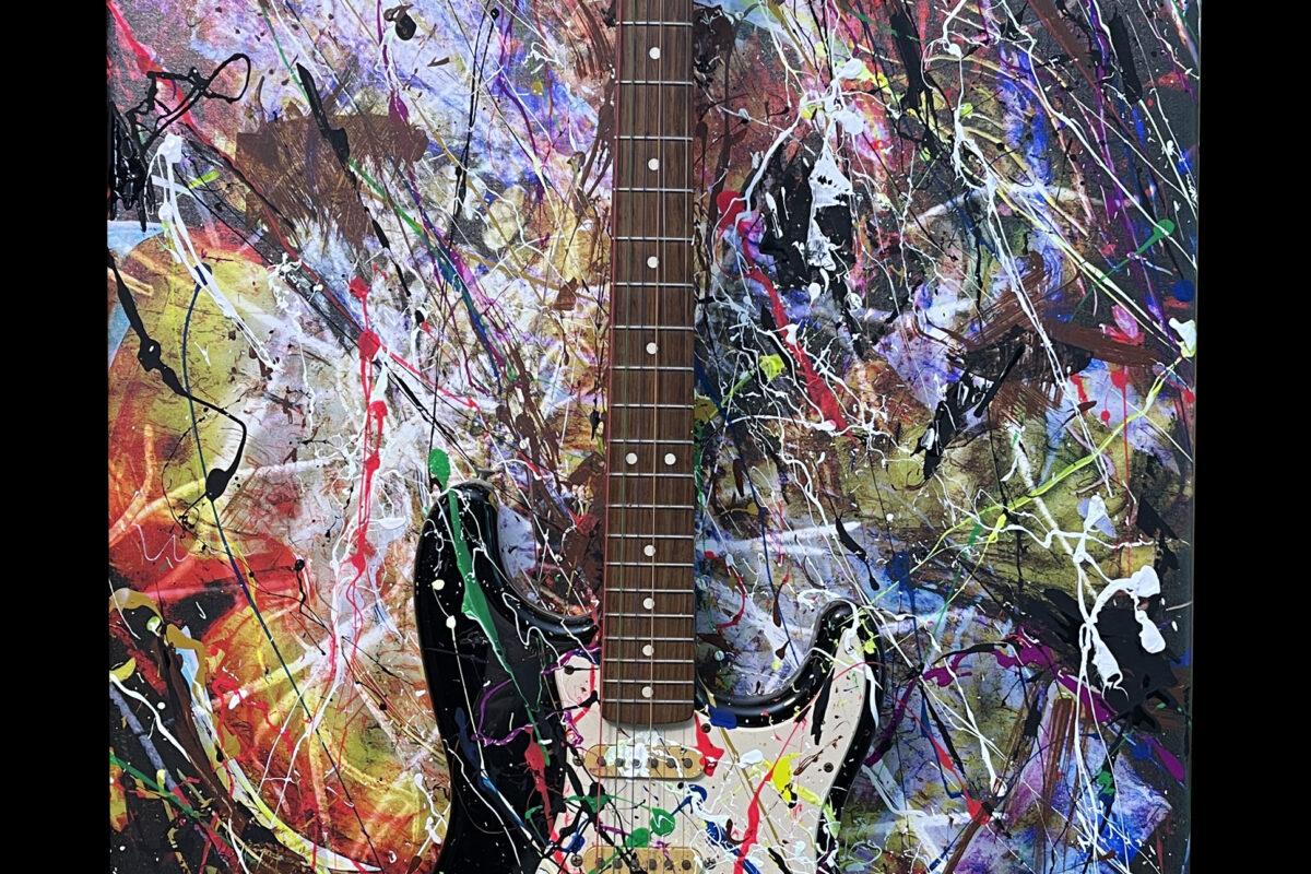 Abstract Modern Wall Art Fender Guitar