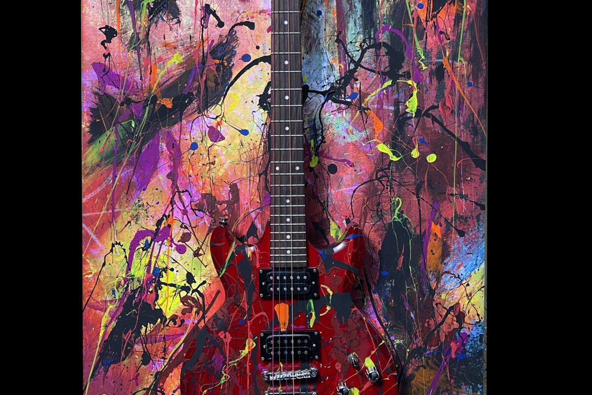 Abstract Modern Wall Art Ibanez Guitar