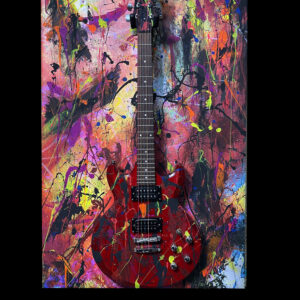 Abstract Modern Wall Art Ibanez Guitar