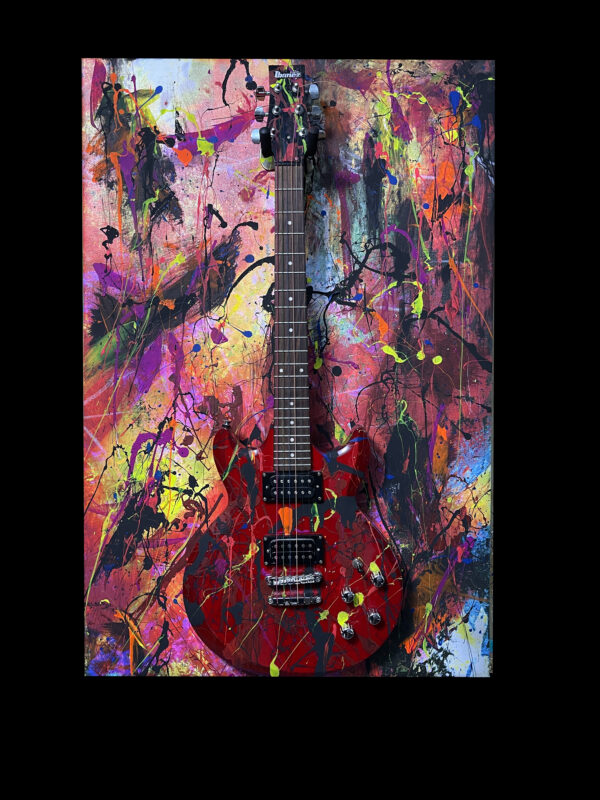 Abstract Modern Wall Art Ibanez Guitar