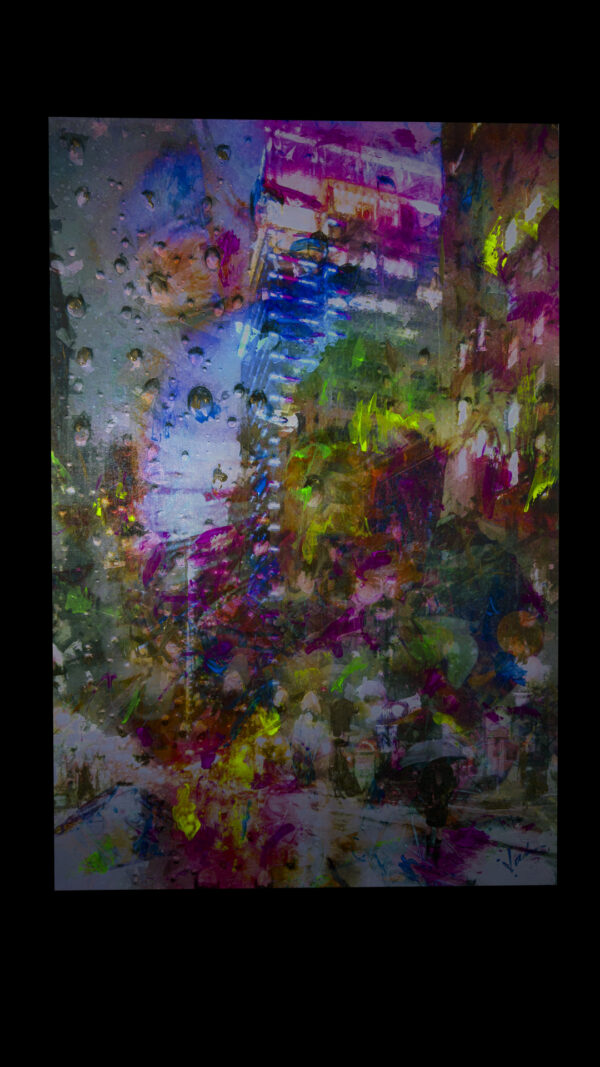 Free To Fly Charlotte At Night Abstract by artist Michael John Valentine