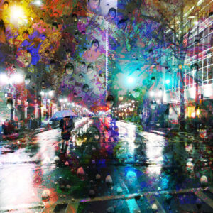 The Neon Night Lights Of Charlotte North Carolina By Artist Michael John Valentine