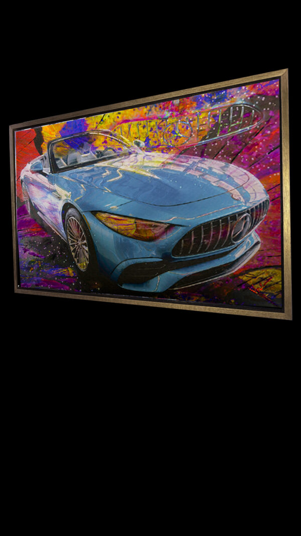 Abstract Mercedes AMG SL 43 Roadster 2023 by artist Michael John Valentine