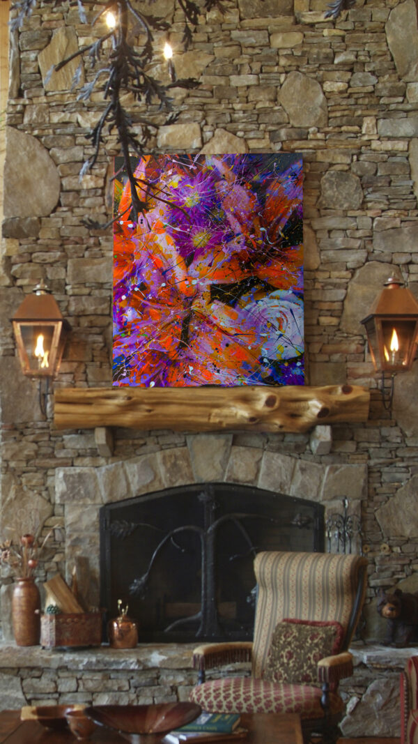 Avatar Flowers On Canvas By Artist Michael John Valentine