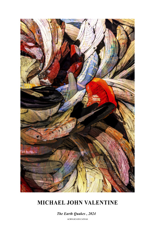 The Earth Quakes Abstract Poster Print by artist Michael John Valentine