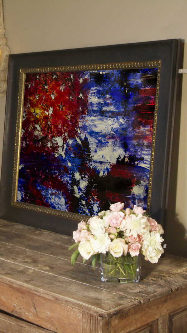 The American Flag Abstract Painting by Artist Michael John Valentine